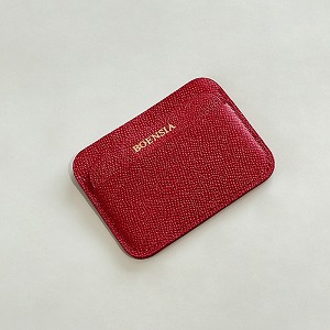 Epson Leather 3Pocket Round Card Wallet_Red